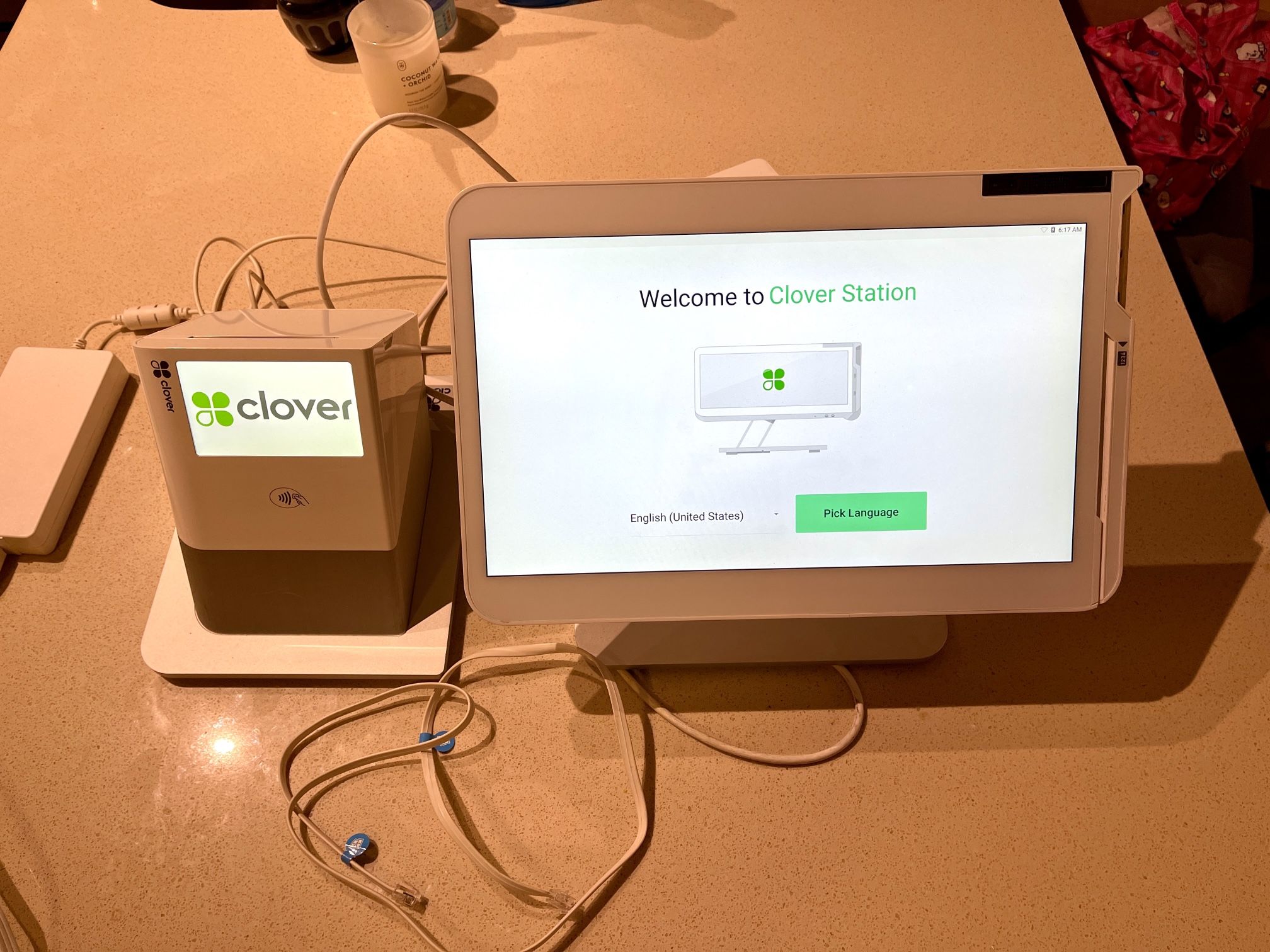 Clover Station C500 POS Point of Sale System + AC Adapter + p550 printer