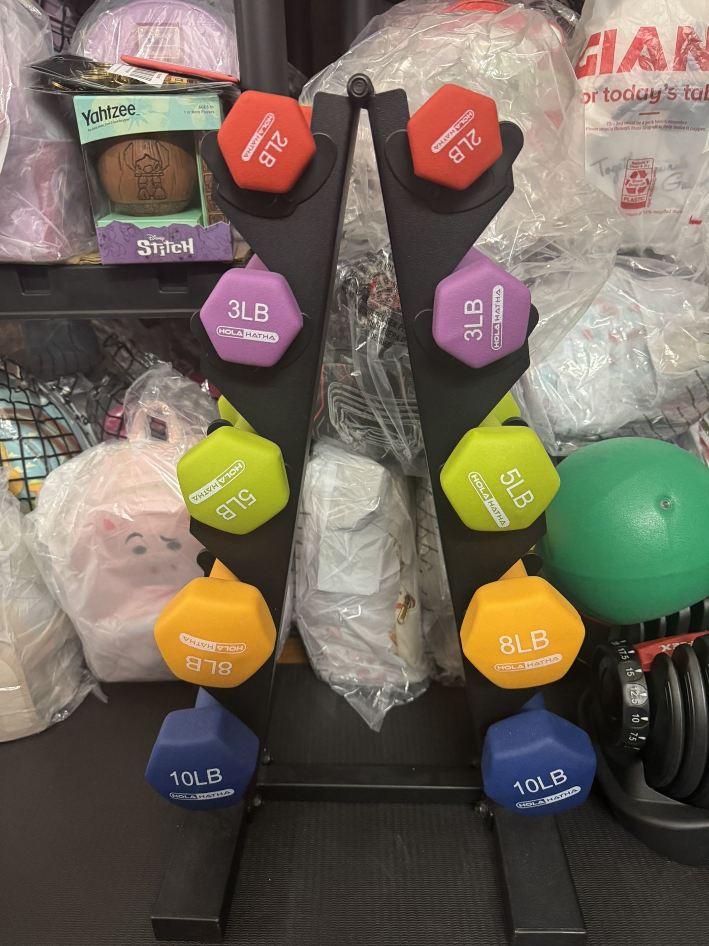 Set Of 5 Dumbbells With Stand 