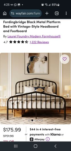 Queen Bed Frame with Box and "Cushion"