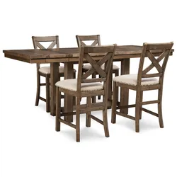 Moriville Counter Height Dining Table and 4 Barstools Exceptional Quality