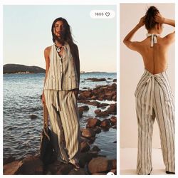New Free People Two Piece Pant Set Size Large 