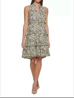 Floral Sleeveless Tiered Mini Dress