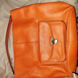 Banana Republic  Orange Leather Handbag 