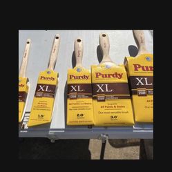 Five PURDY paint brushes 