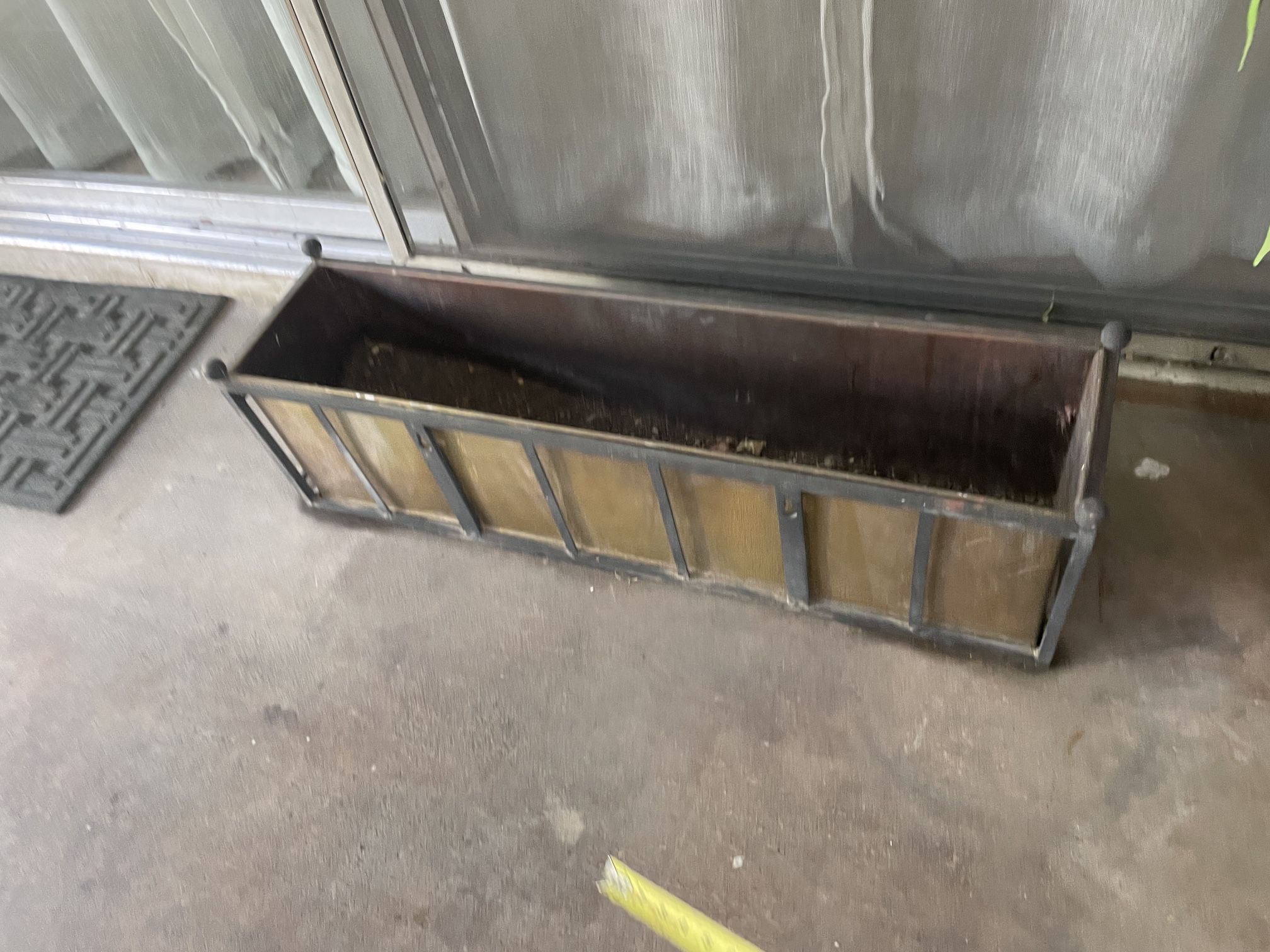 Brass Rectangular Planter Pot