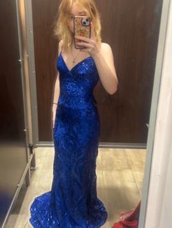 XS Royal Blue Sequin Formal Windsor Prom Gown