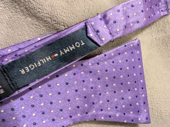 Tommy Hilfiger Purple Polka Dot Bow Tie
