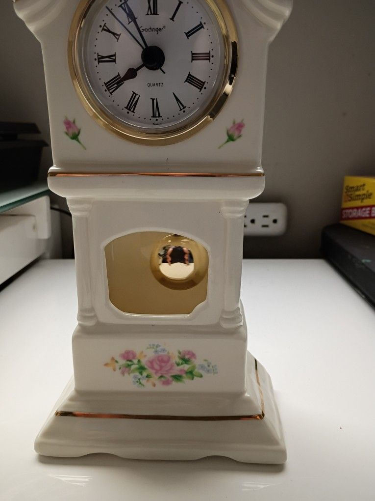 Beautiful Porcelain Grandfather Clock!