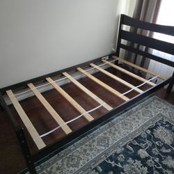 Twin Bed Frame, Solid Wood, Excellent Condition - Like NEW