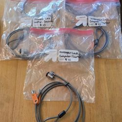 Computer Equipment - Set of 5 Kensington Laptop / Computer / Docking Station Locks
