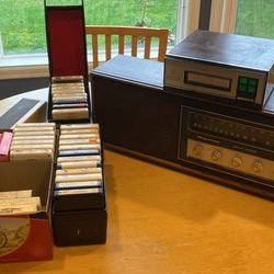 Eight Track Player + 48 Tapes