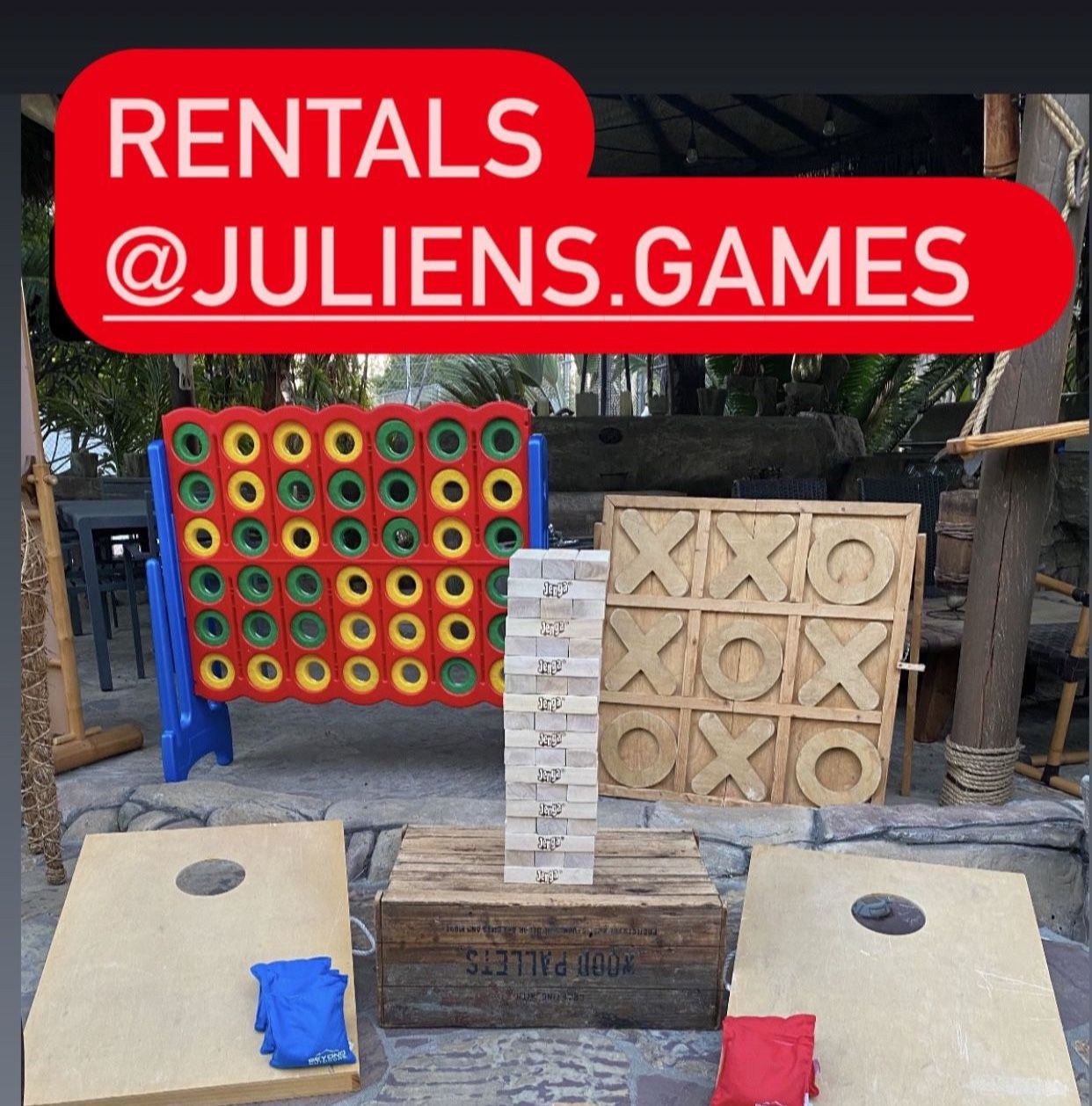 Lawn Games Yard Games Large Connect Four Jenga Cornhole 