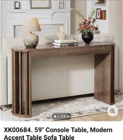 XK00684. 59" Console Table, Modern Accent Table Sofa Table
