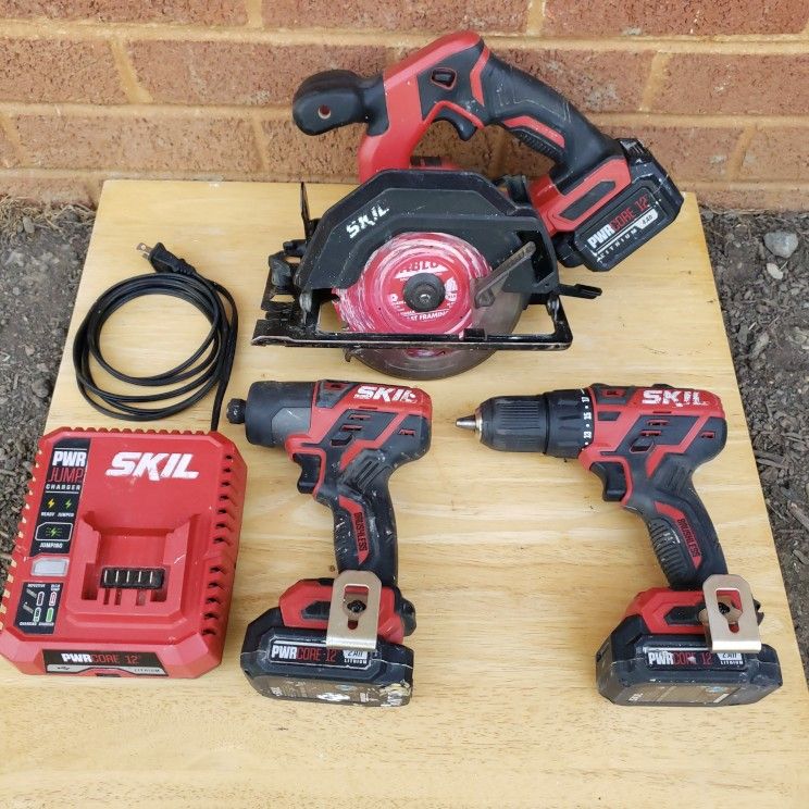 12v Skil brushless tool set