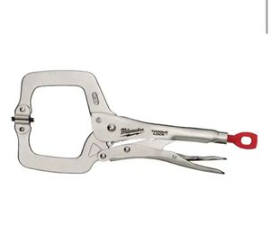 Milwaukee 11 in. Torque Lock Locking C-Clamp with Swivel Jaws @Mil-811