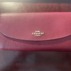 Red Coach Wallet