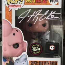 Funko Pop Super Buu With Ghost 1464 Dragon Ball Z Signed Glow Chase