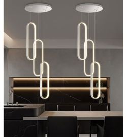 Modern Ring LED Dimmable Chandelier – Silver Flush Mount Ceiling Light