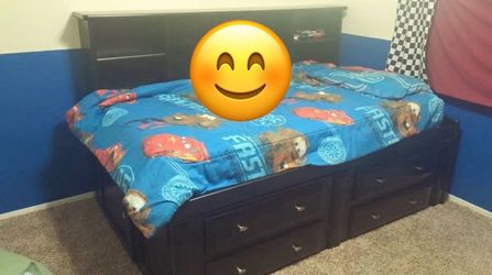 Twin Captain’s Bed with Bookcase and Storage Drawerst