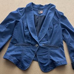 Guess Dark Blue, Jean Blazer Large