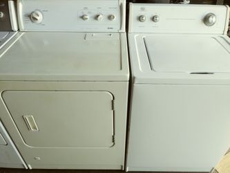 Washer and gas dryer they both work great clean inside and out