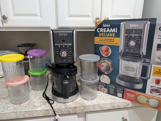 Ninja Creami Deluxe with 4 extra containers