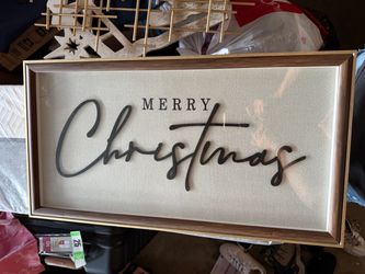 Merry Christmas Framed Wall Sign