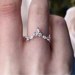 Diamond Band S925 Sz 7 Or 8