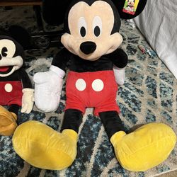 Two Plush Mickey Mouse Figures 