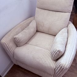 Ellery Beige Nursery Swivel Glider Recliner