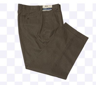 Braggi by Louis Raphael 36X29 Mushroom colour Dress Pant Pleated front Cuffs-New