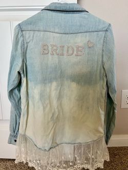 Bride Rhinestone & Lace button up