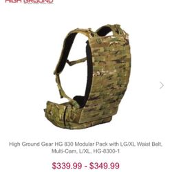 High Ground Gear HG 830 Modular Backpack