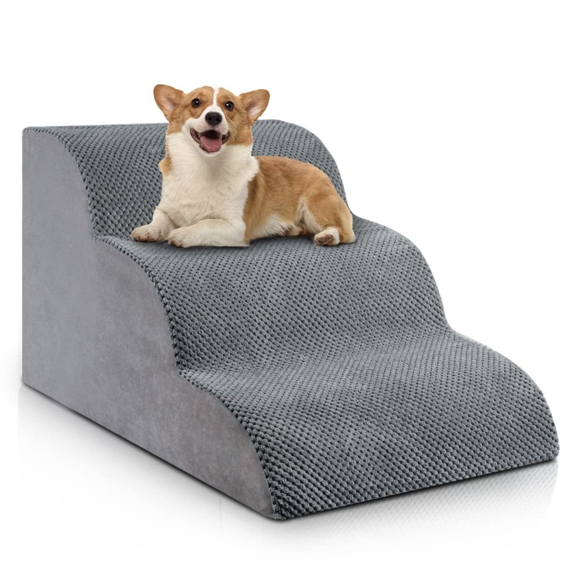 Dog Stairs for Small Dogs, 3-Step Dog Stairs