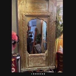 Beautiful Large Antique Shipped From India Mirror