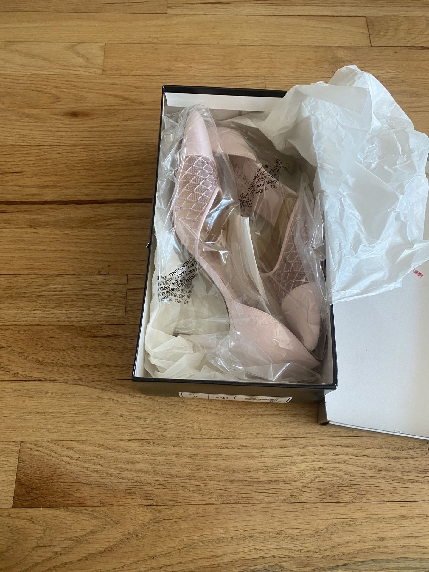 Blush Pink Mesh Heels