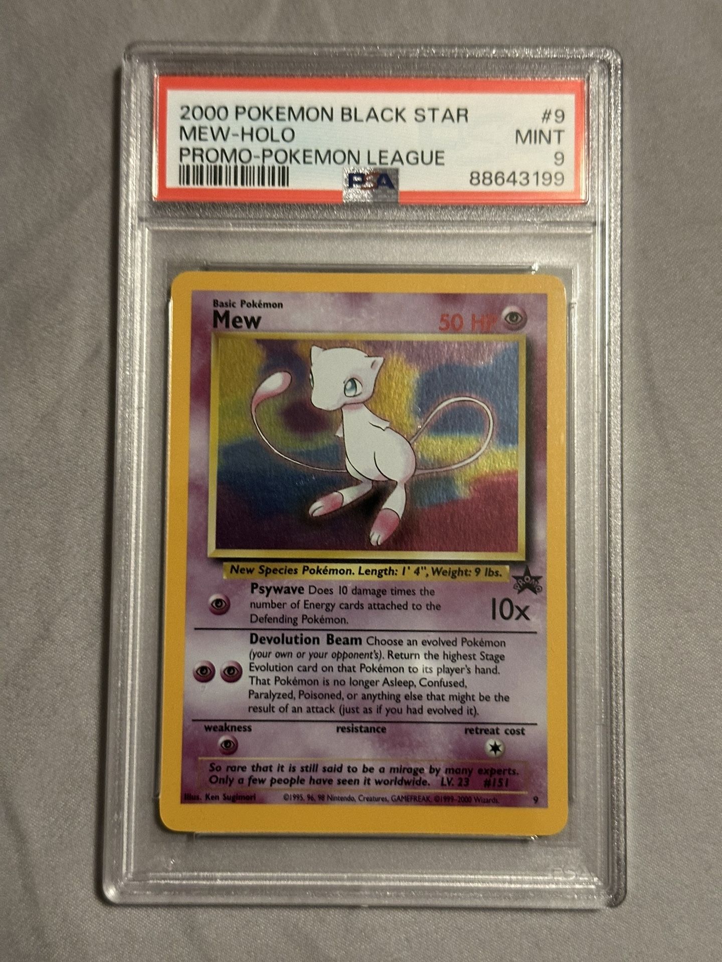 Mew Holo Promo PSA 9