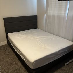 Bed Frame AND Queen Mattress 