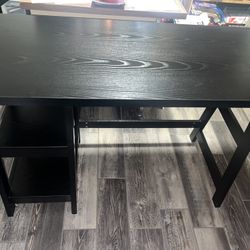 Black Wood Desk 47”x 29”x 20”