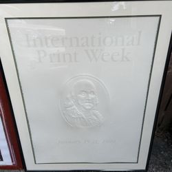 Ben Franklin/International Print Week Framed Art 