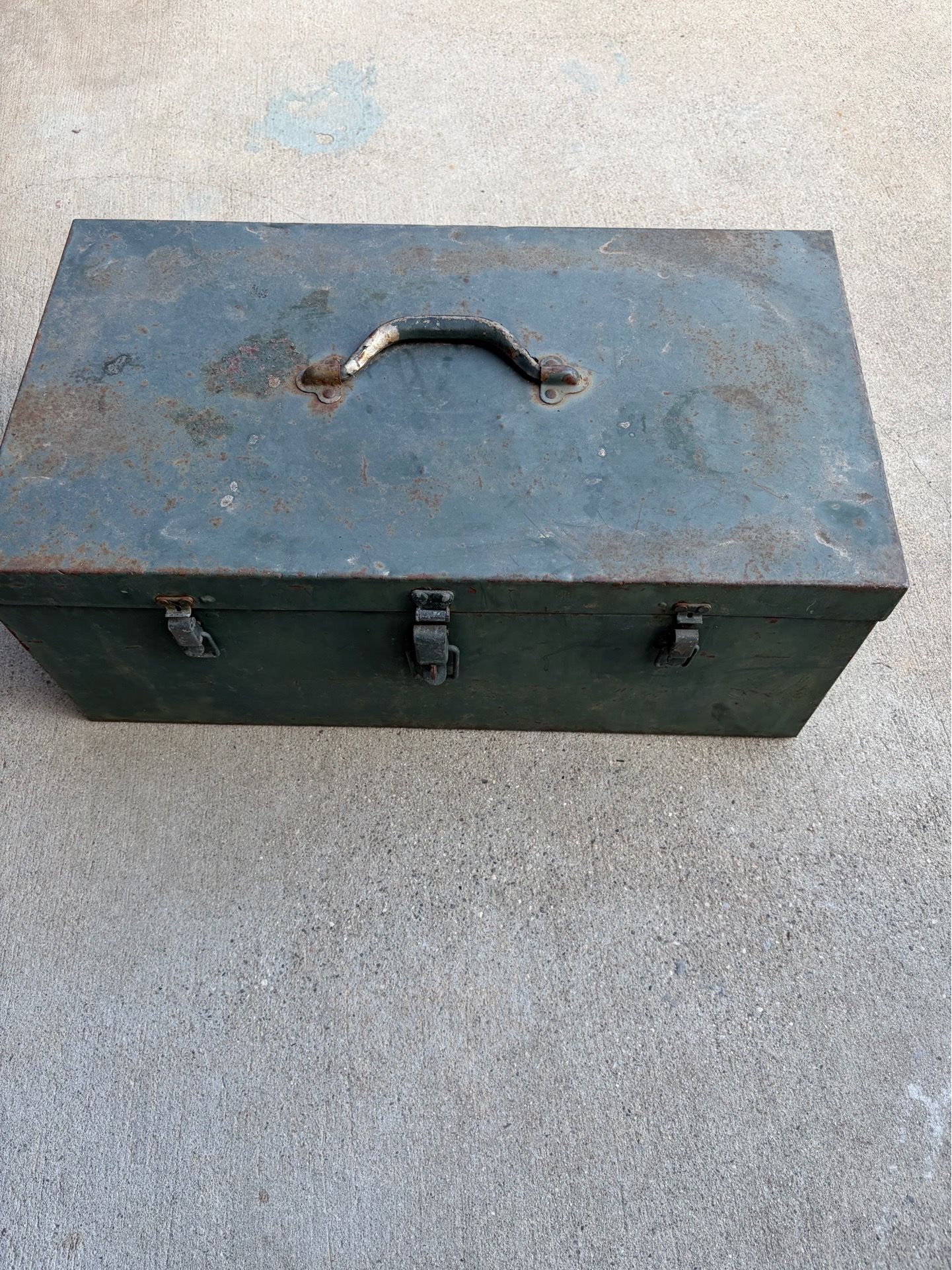Vintage metal storage box