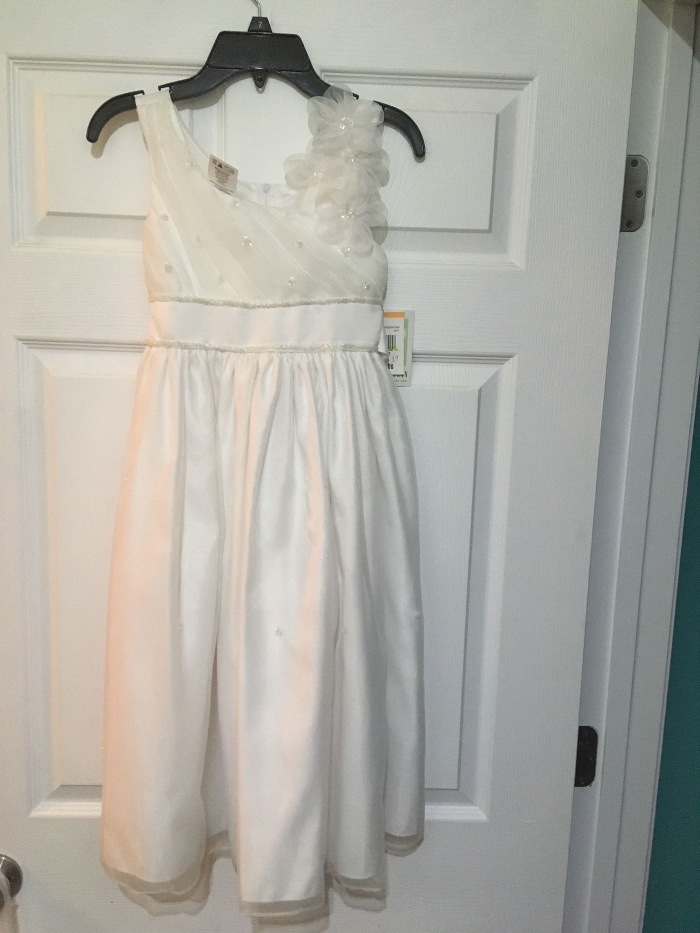 White communion or flower girl dress