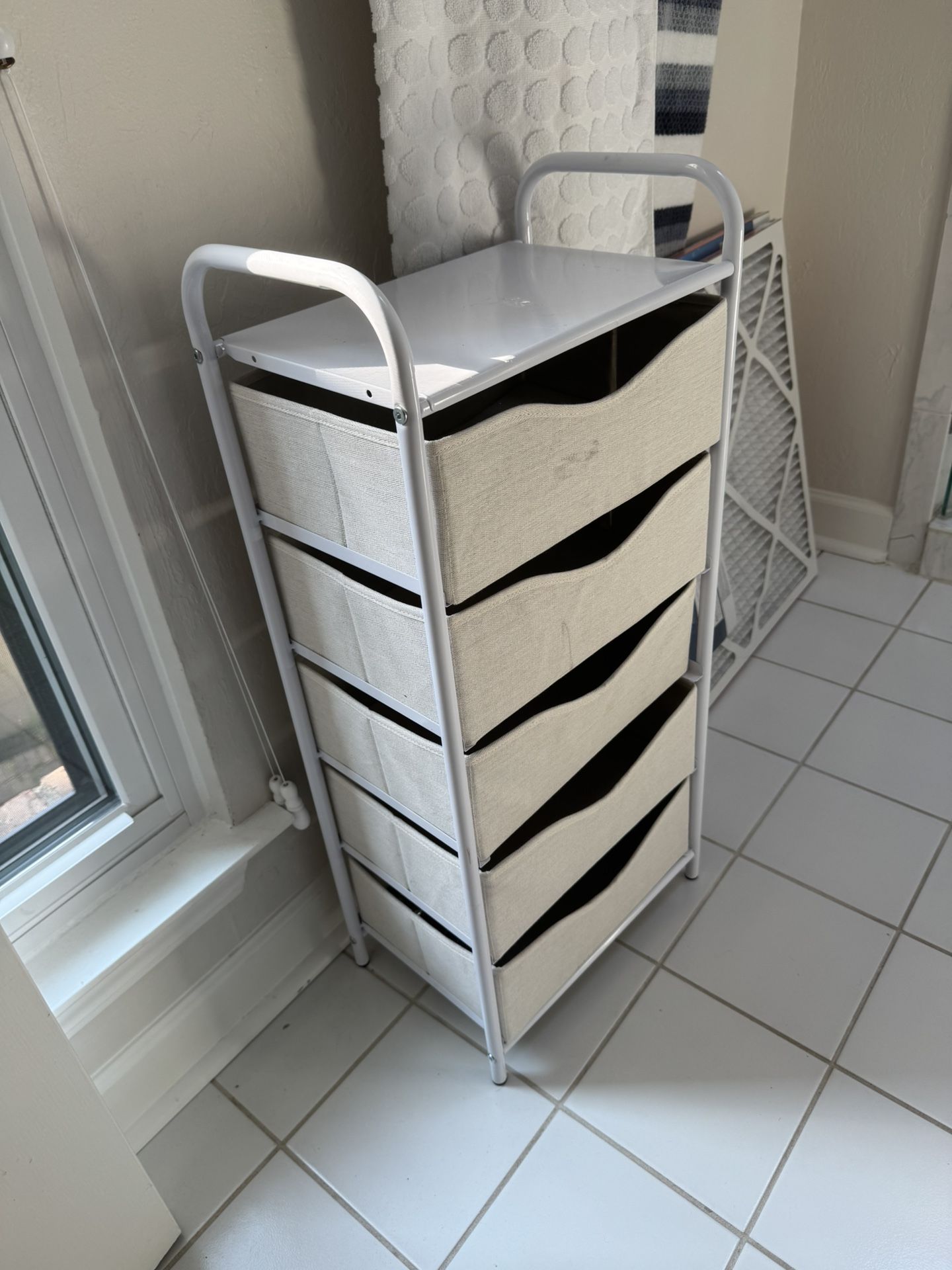 Storage Unit For Closet With 5 Fabric Drawers
