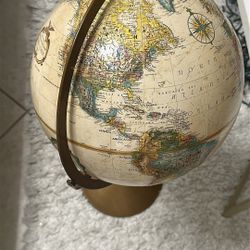Replogle 12 Inch World Globe With Wood Floor Stand