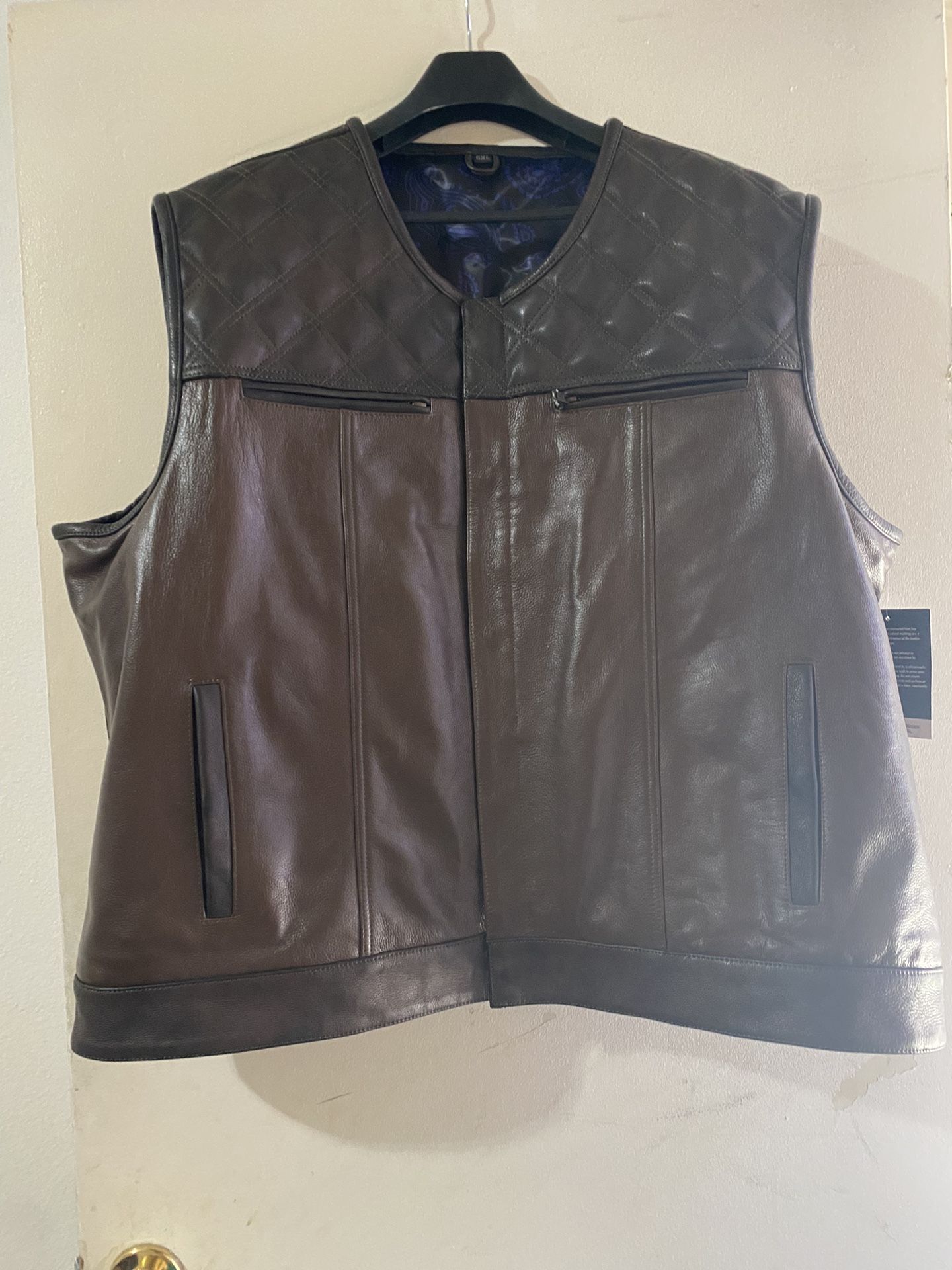 Leather Biker Cut New 6xl