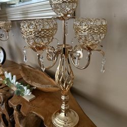 Gold Candelabra Centerpiece 