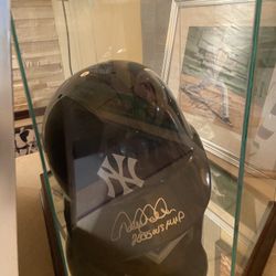 Derek Jeter Signed Helmet And Bat. Steiner 