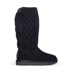 UGG Kids Classic Cardi Cable Knit Fall Winter Boots