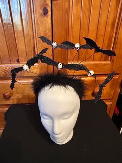 Halloween Bat and Skull Headband