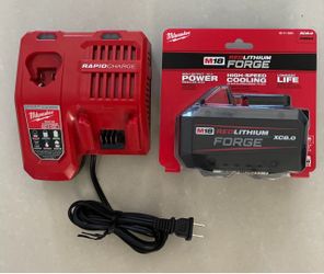 Milwaukee M18 Rapid Charger & FORGE XC8.0 Battery